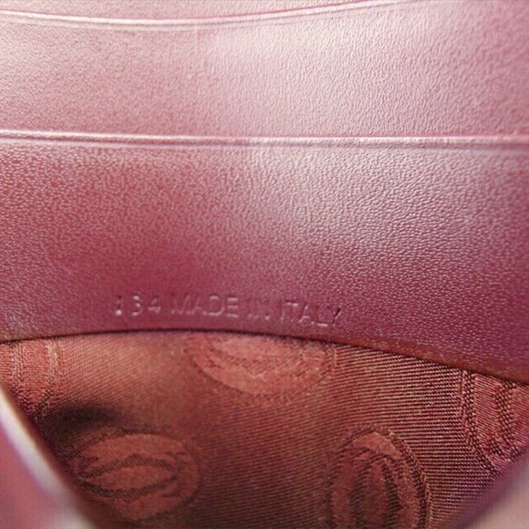 Cartier Bi -fold Wallet Bordeaux x Leather x Gold Material Authentic USED - Picture 8 of 11